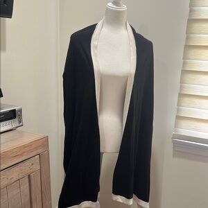 Catherine Malandrino Black and White Open Front Cardigan